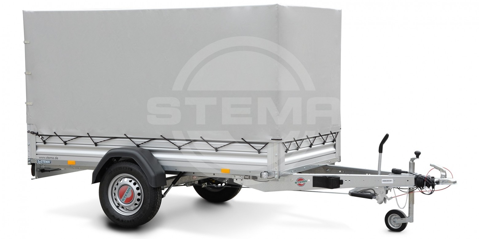 Anhänger STEMA SyStema 1300kg gebremst Aufsatz 301x153x90cm 100km/h  preiswert online kaufen