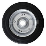 Wheel for support wheel, single, with steel rim
